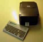 remote bar code label printer with keypad